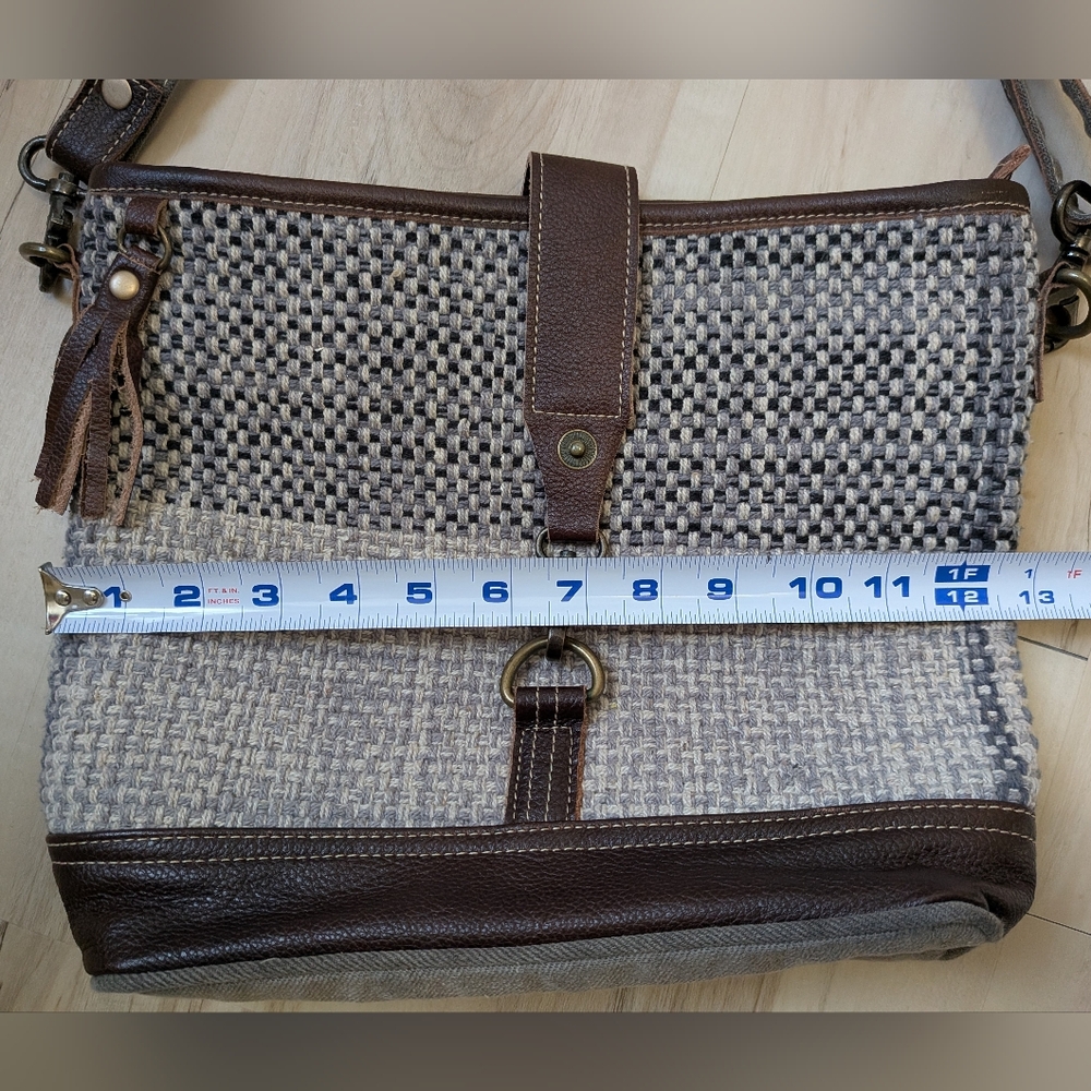 Myra Bag Crossbody Purse Texurized Look & Leather - Picture 12 of 15